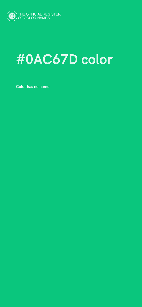 #0AC67D color image