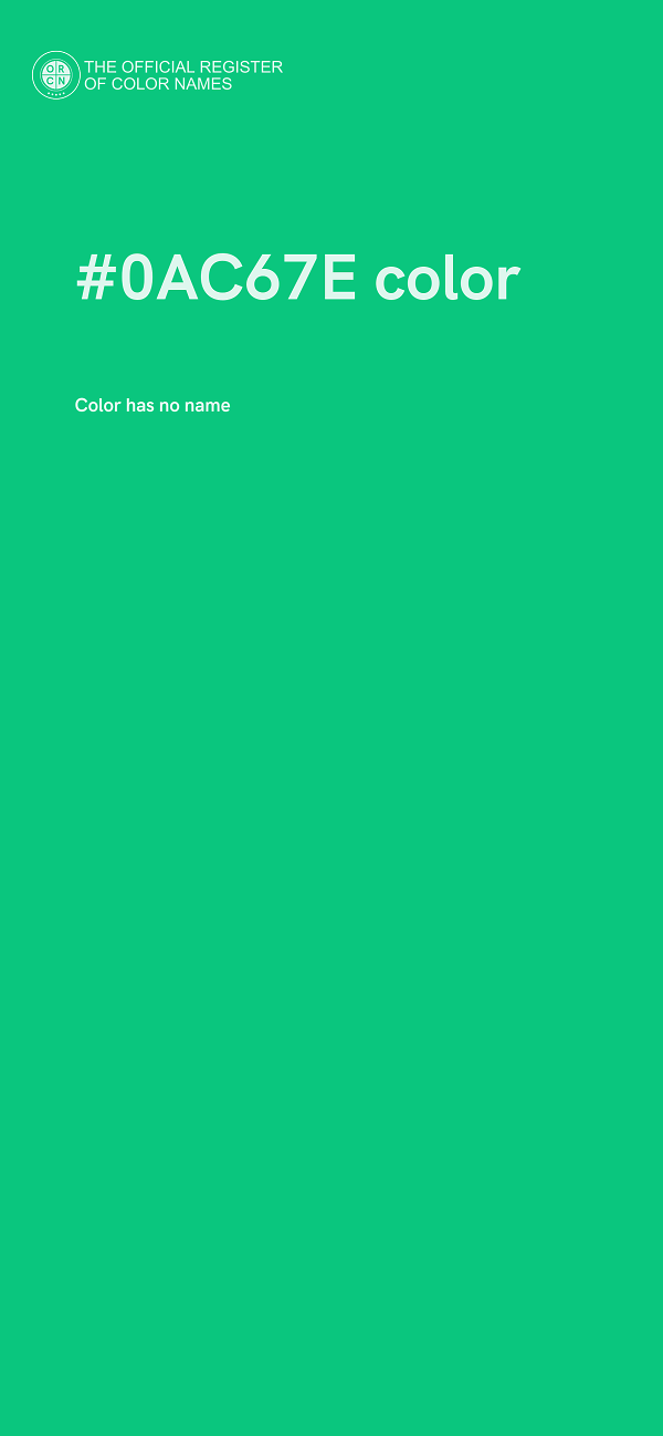 #0AC67E color image