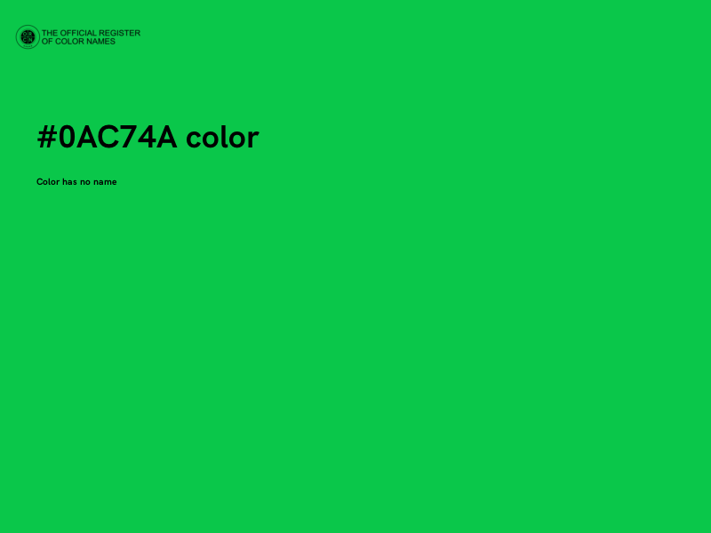 #0AC74A color image