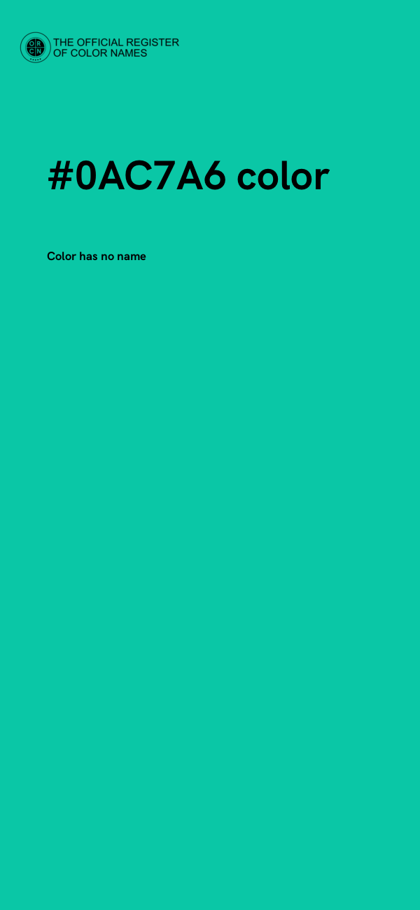 #0AC7A6 color image