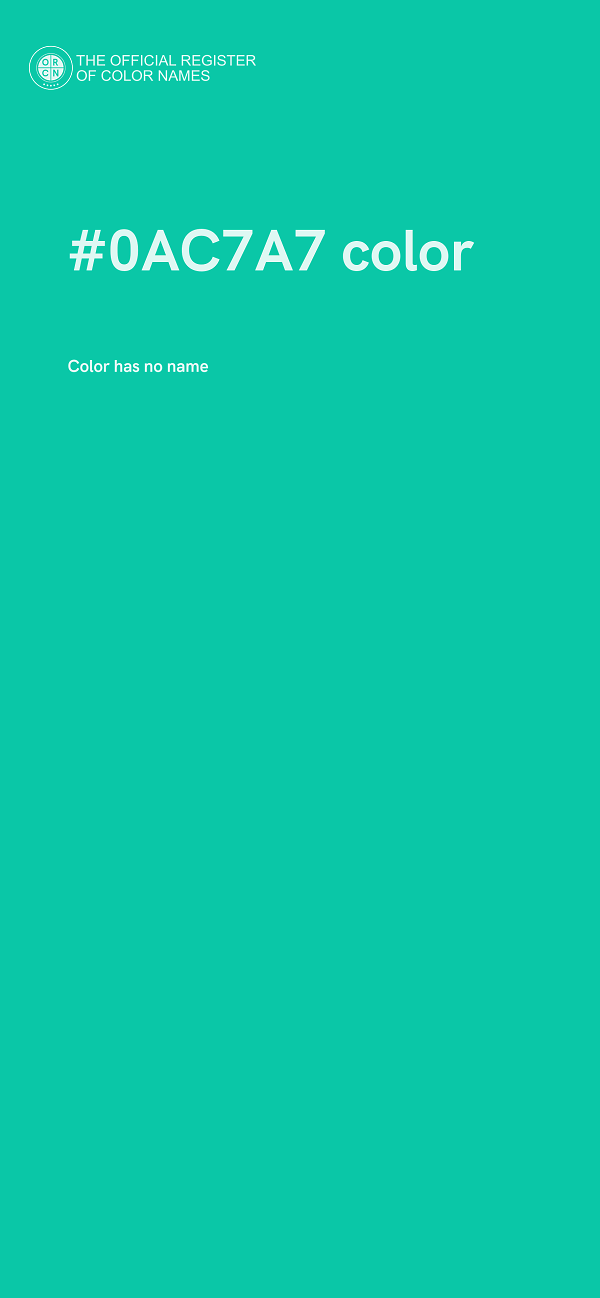 #0AC7A7 color image