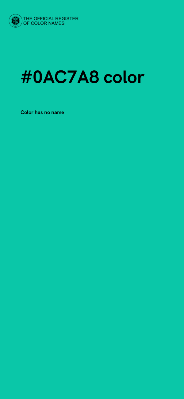 #0AC7A8 color image