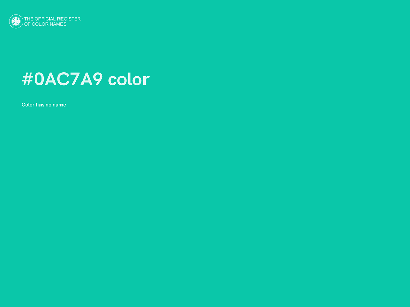 #0AC7A9 color image