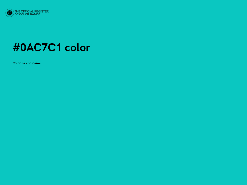 #0AC7C1 color image