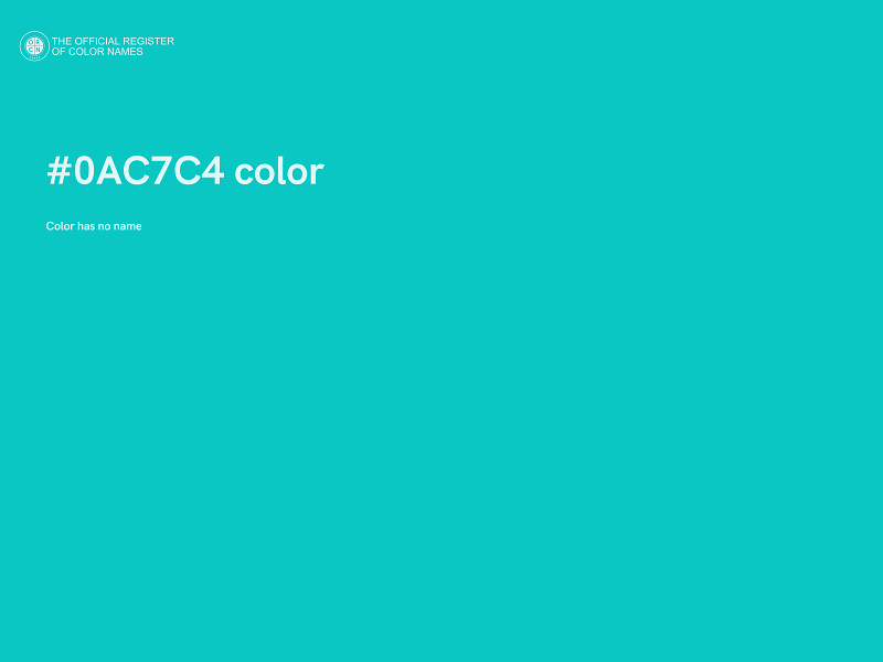 #0AC7C4 color image