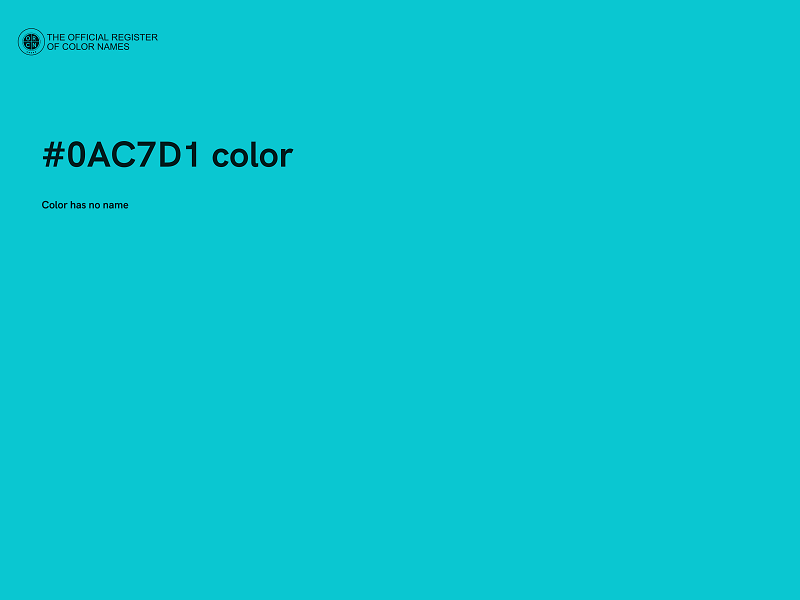 #0AC7D1 color image