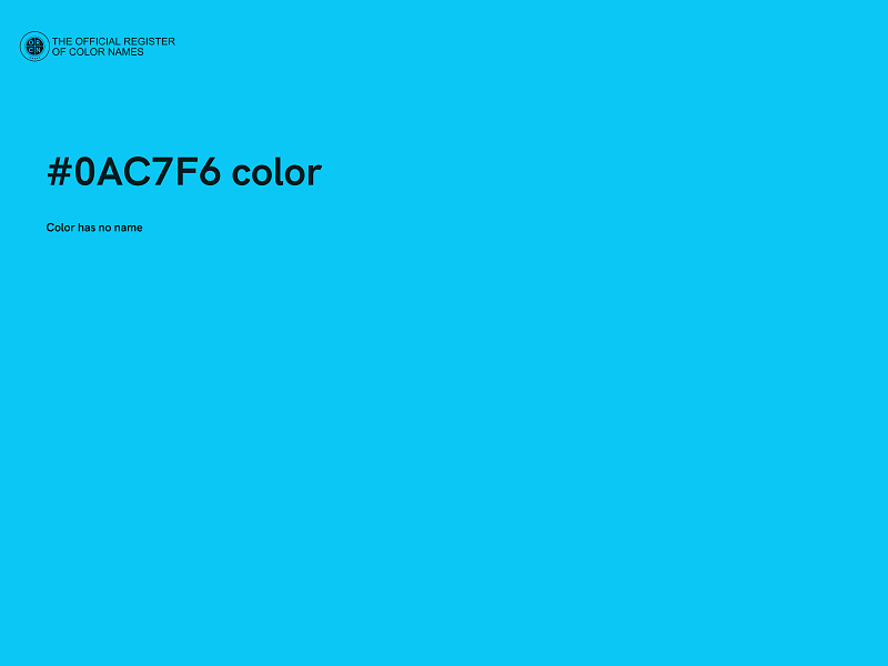 #0AC7F6 color image