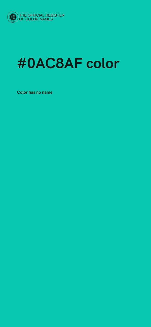 #0AC8AF color image