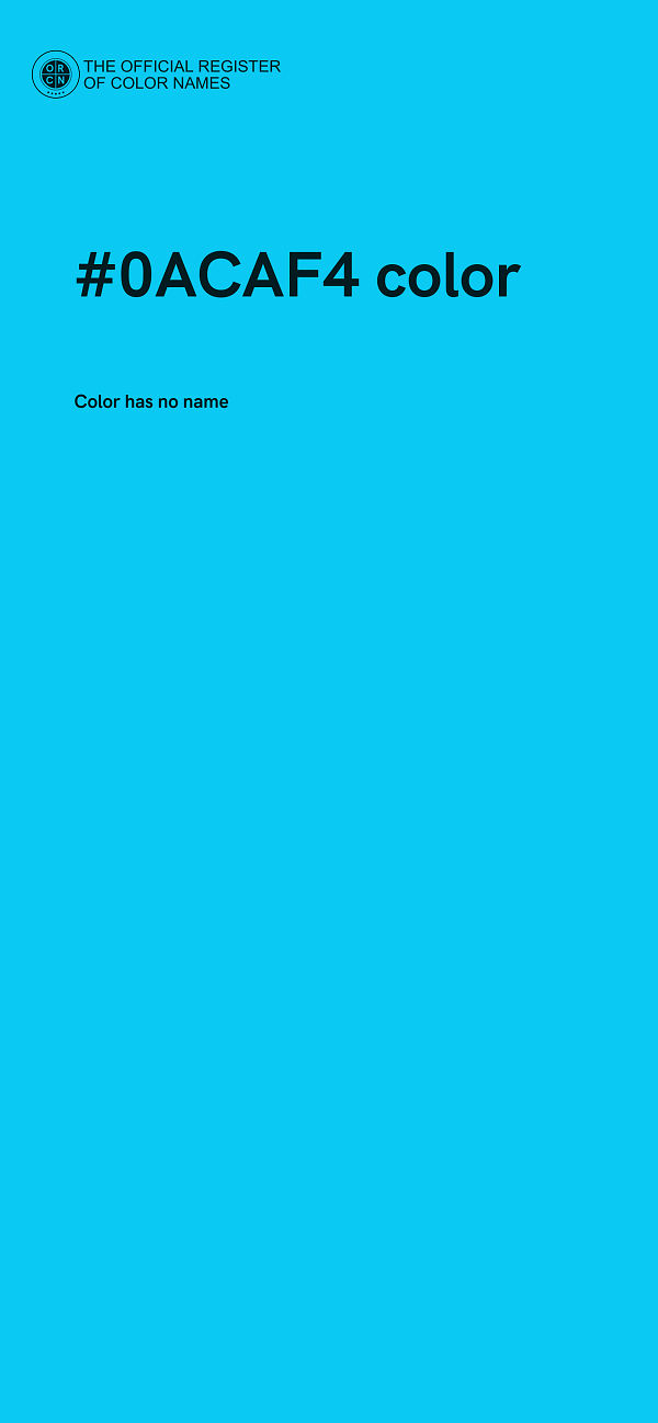 #0ACAF4 color image