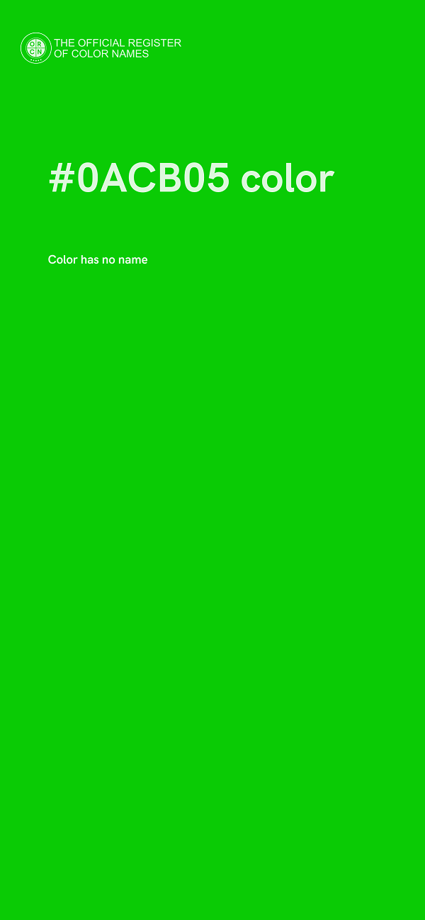 #0ACB05 color image