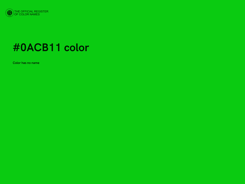 #0ACB11 color image