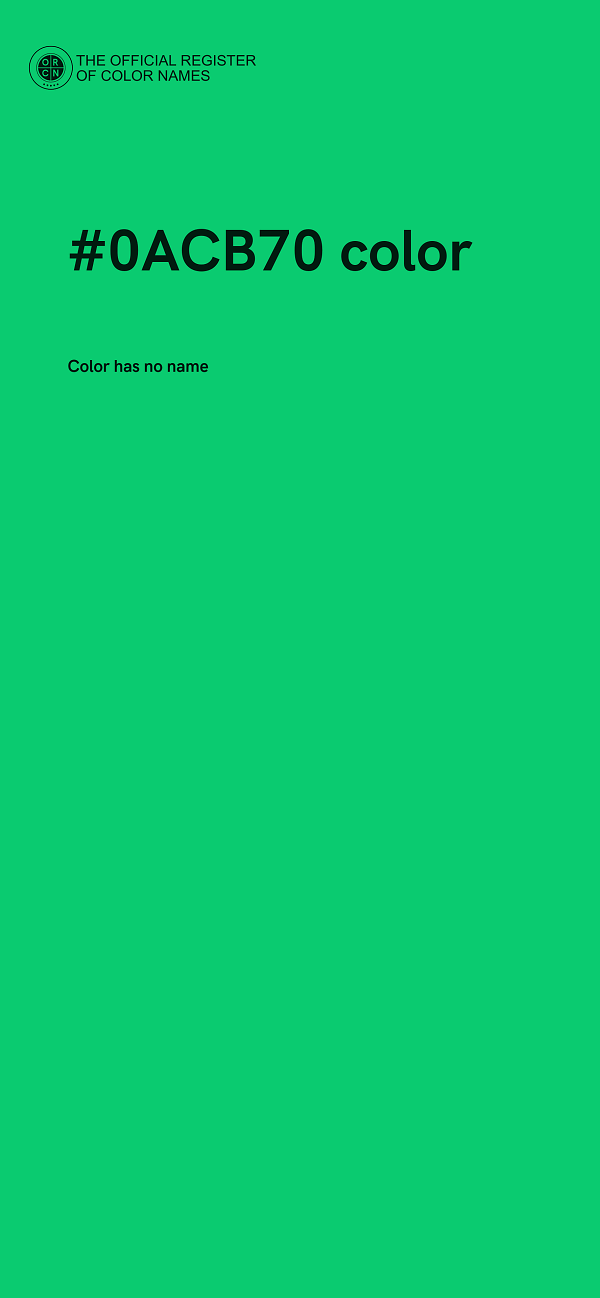 #0ACB70 color image