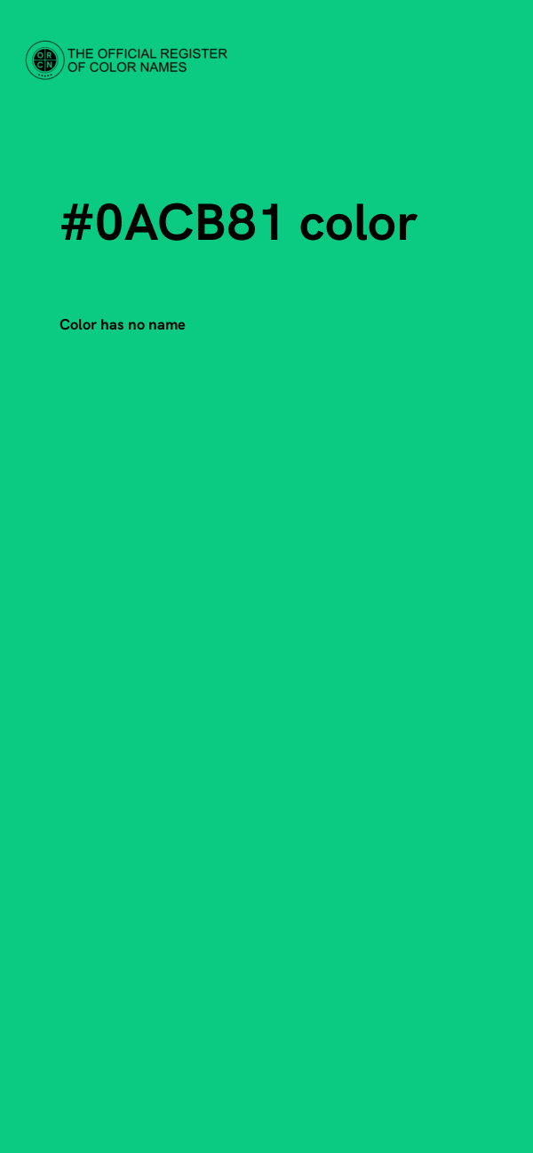 #0ACB81 color image