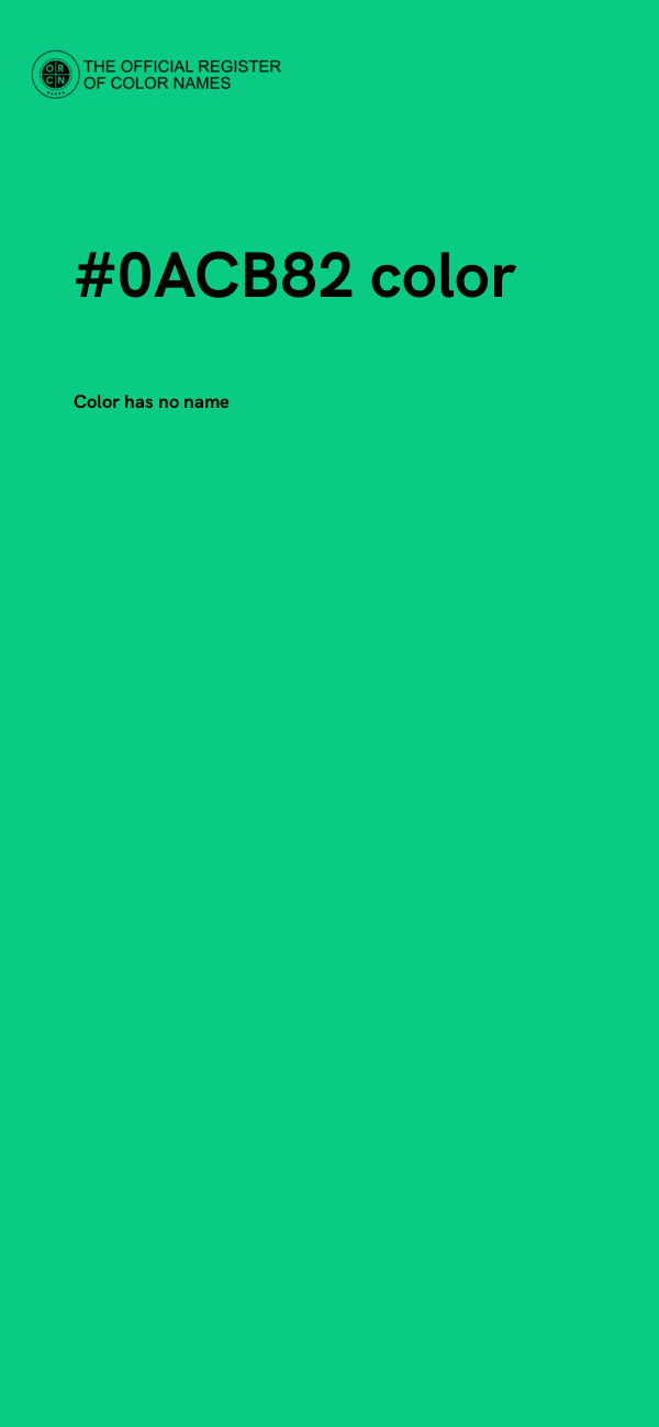 #0ACB82 color image
