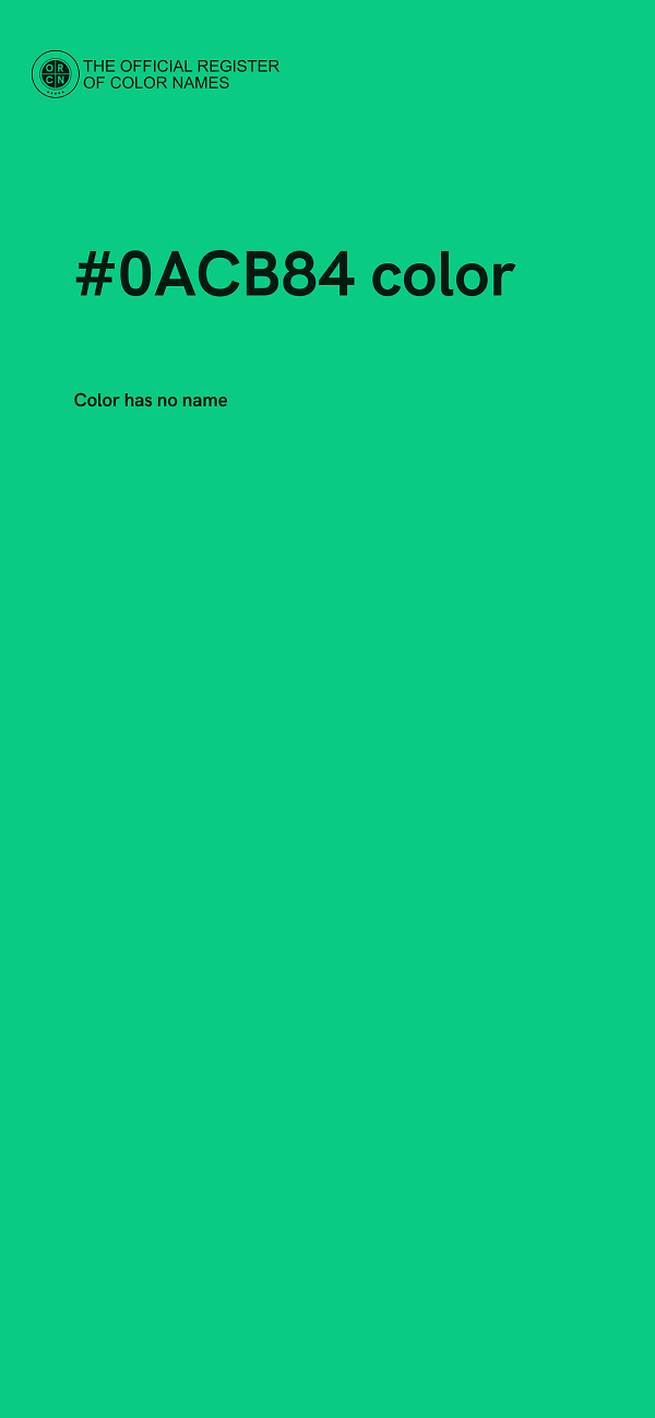 #0ACB84 color image