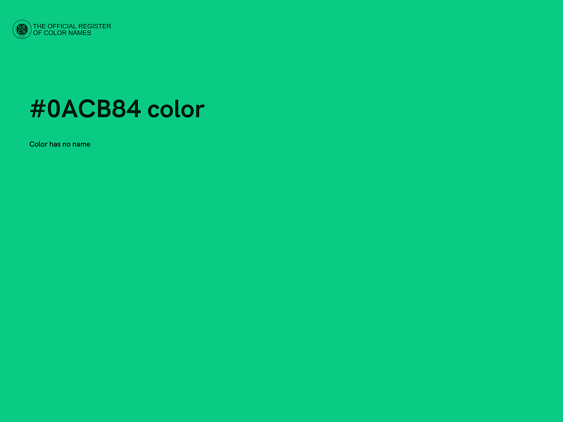 #0ACB84 color image