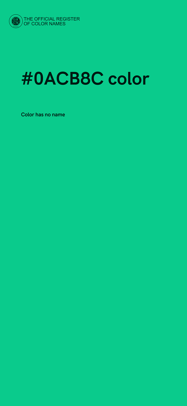 #0ACB8C color image