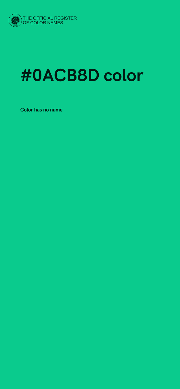#0ACB8D color image