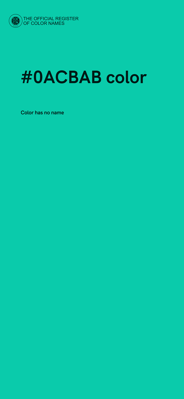 #0ACBAB color image