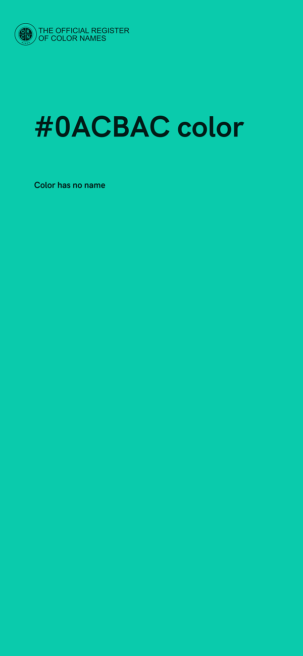 #0ACBAC color image