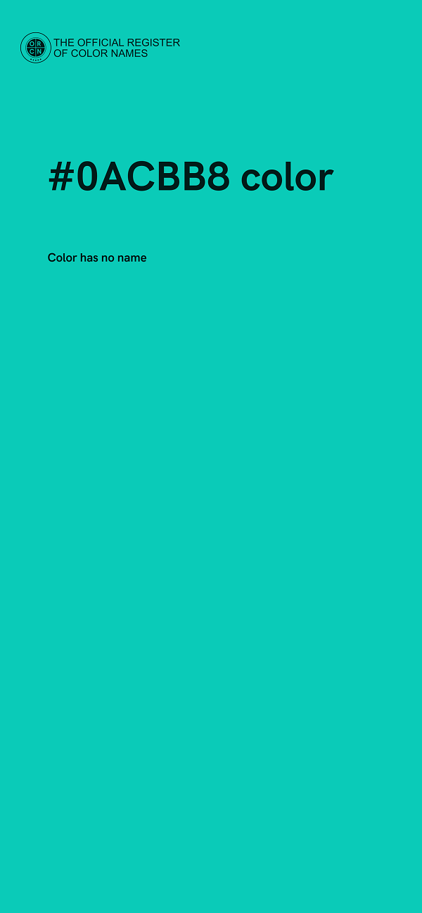 #0ACBB8 color image