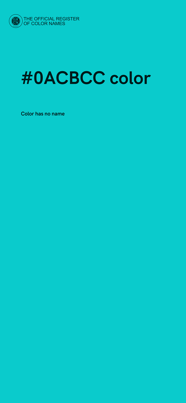 #0ACBCC color image