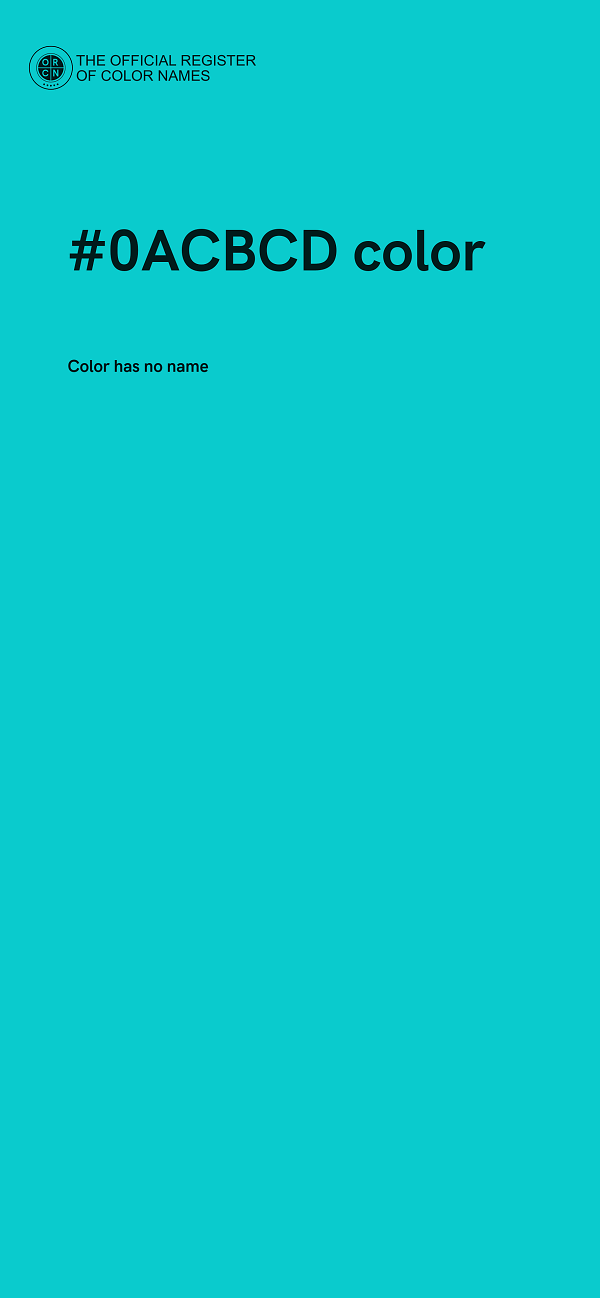#0ACBCD color image