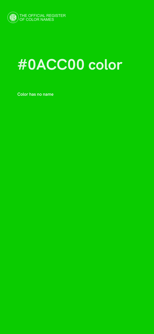 #0ACC00 color image