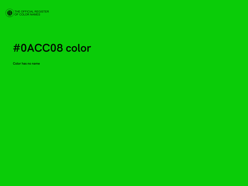 #0ACC08 color image