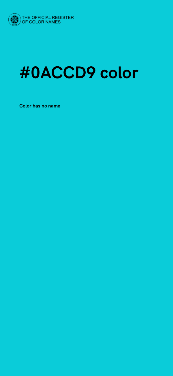 #0ACCD9 color image