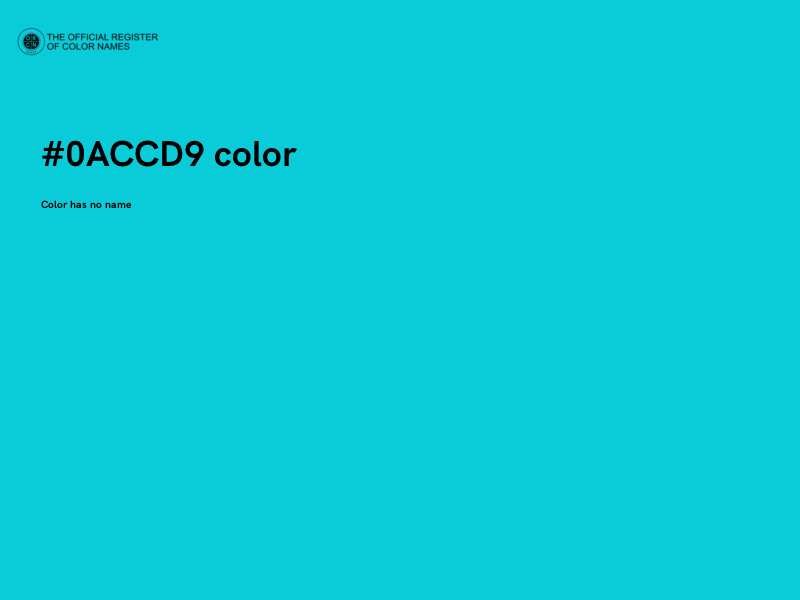 #0ACCD9 color image