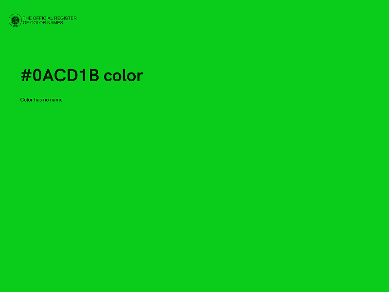 #0ACD1B color image