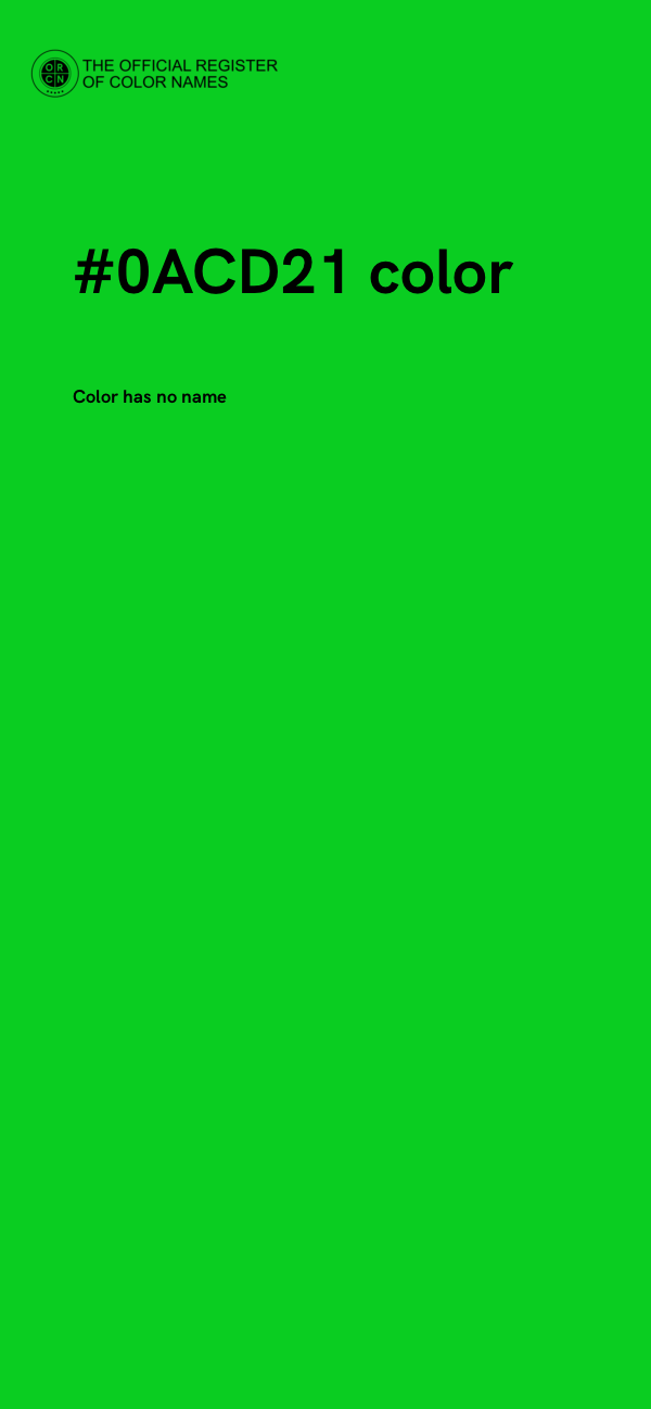 #0ACD21 color image