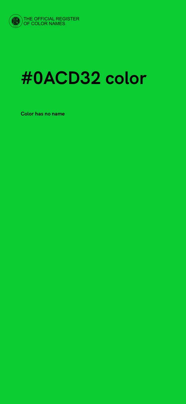 #0ACD32 color image