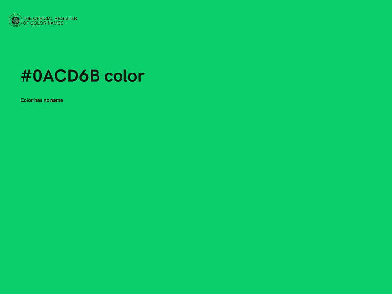 #0ACD6B color image