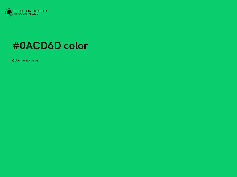 #0ACD6D color image