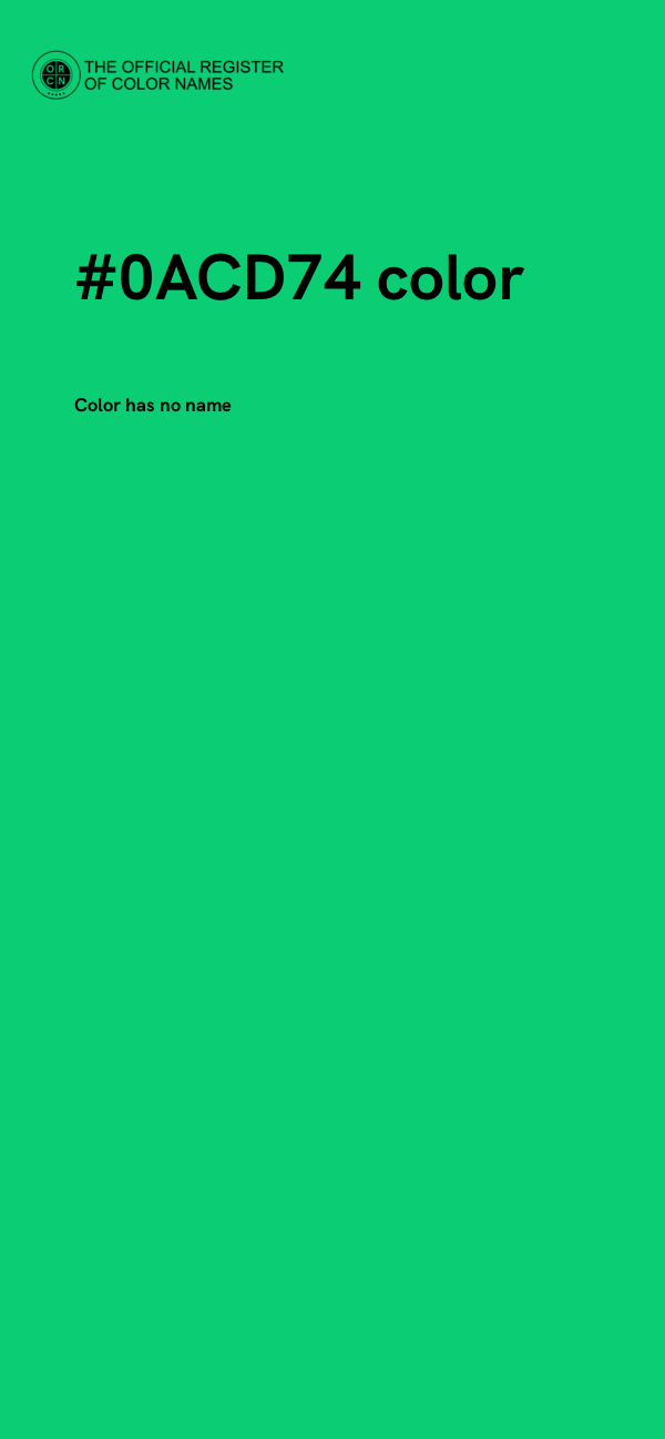 #0ACD74 color image