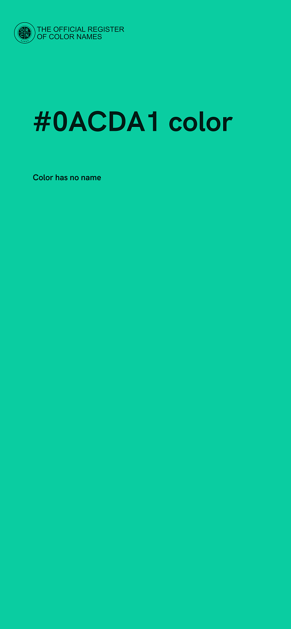#0ACDA1 color image