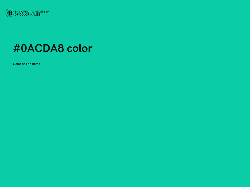 #0ACDA8 color image