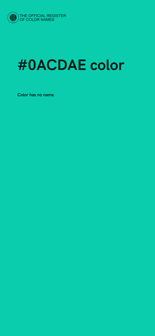 #0ACDAE color image