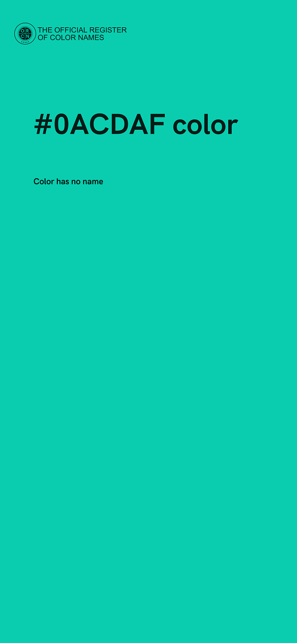 #0ACDAF color image