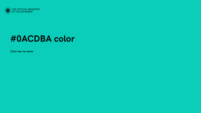 #0ACDBA color image