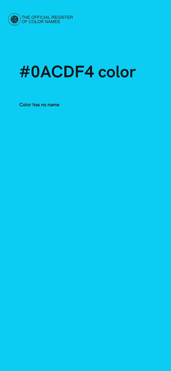 #0ACDF4 color image