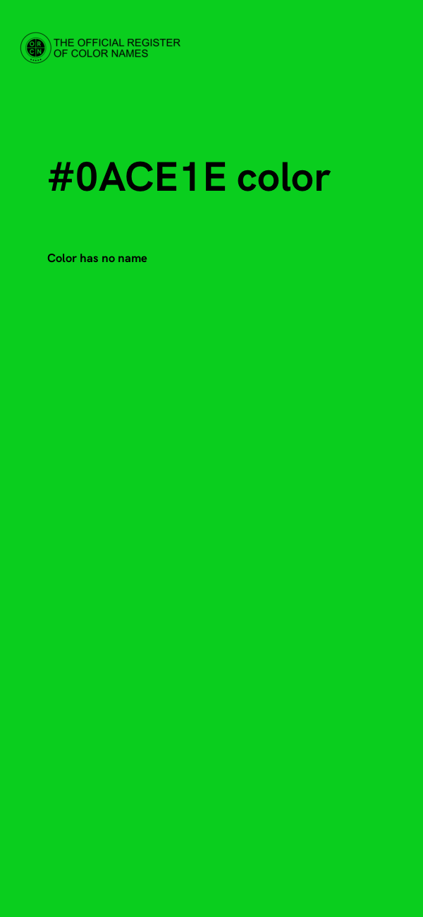 #0ACE1E color image