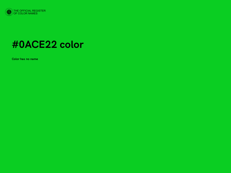 #0ACE22 color image