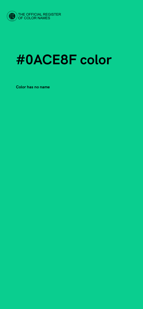 #0ACE8F color image