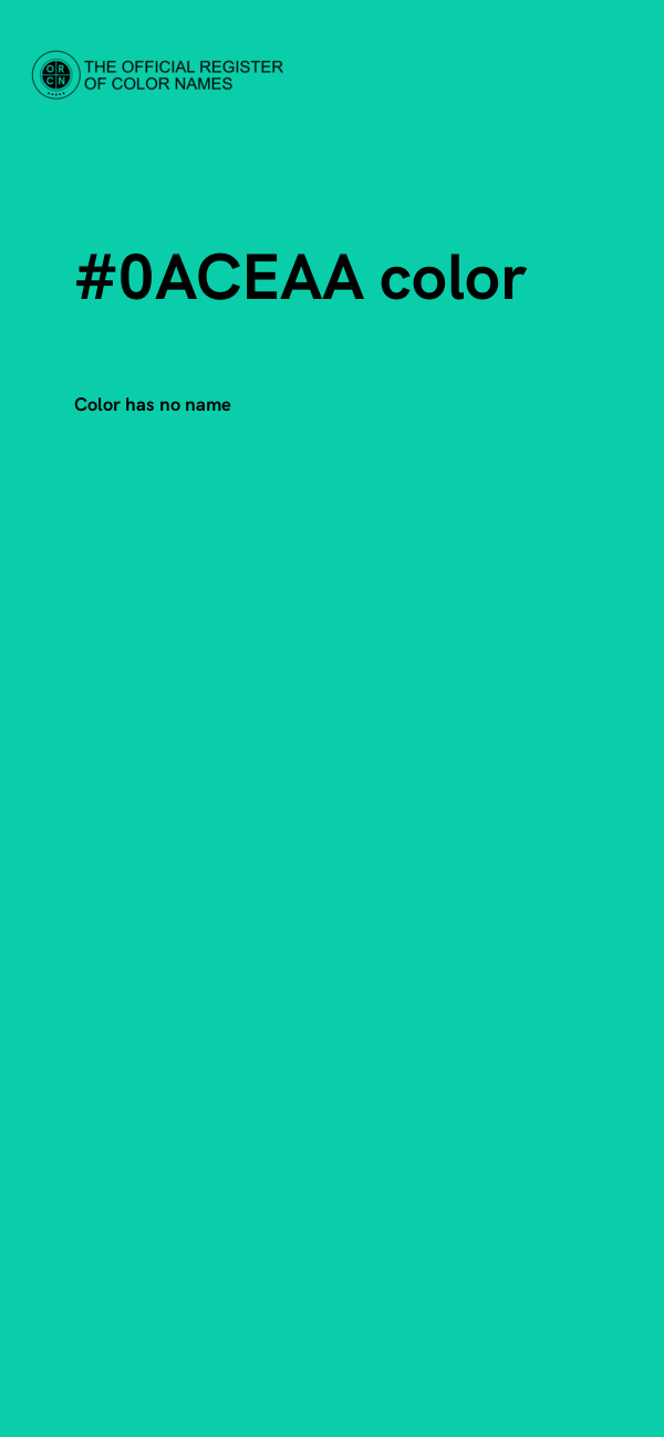 #0ACEAA color image