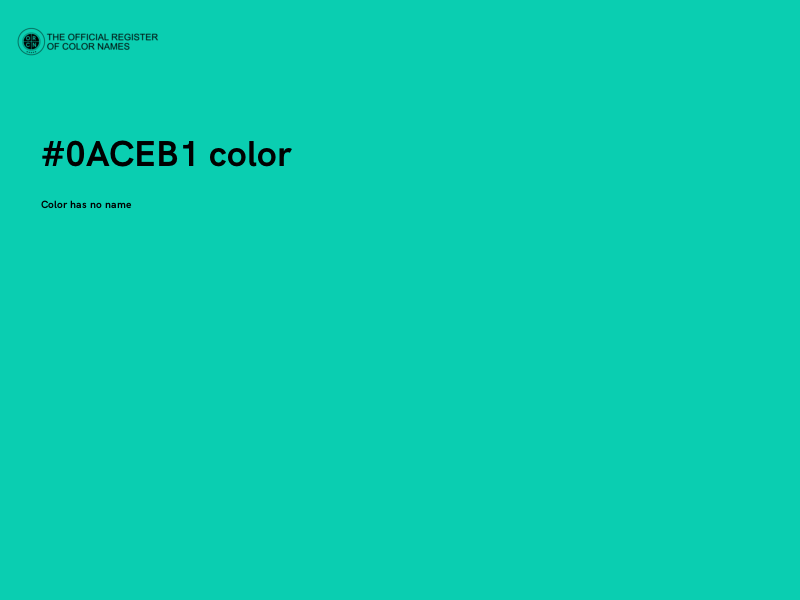 #0ACEB1 color image