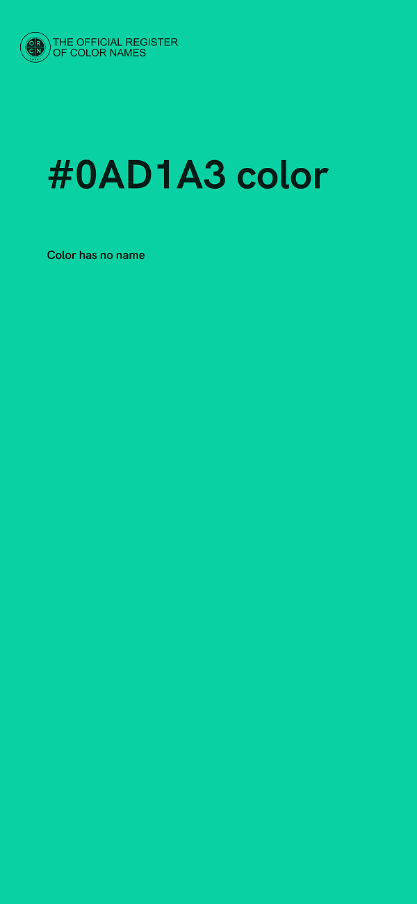 #0AD1A3 color image