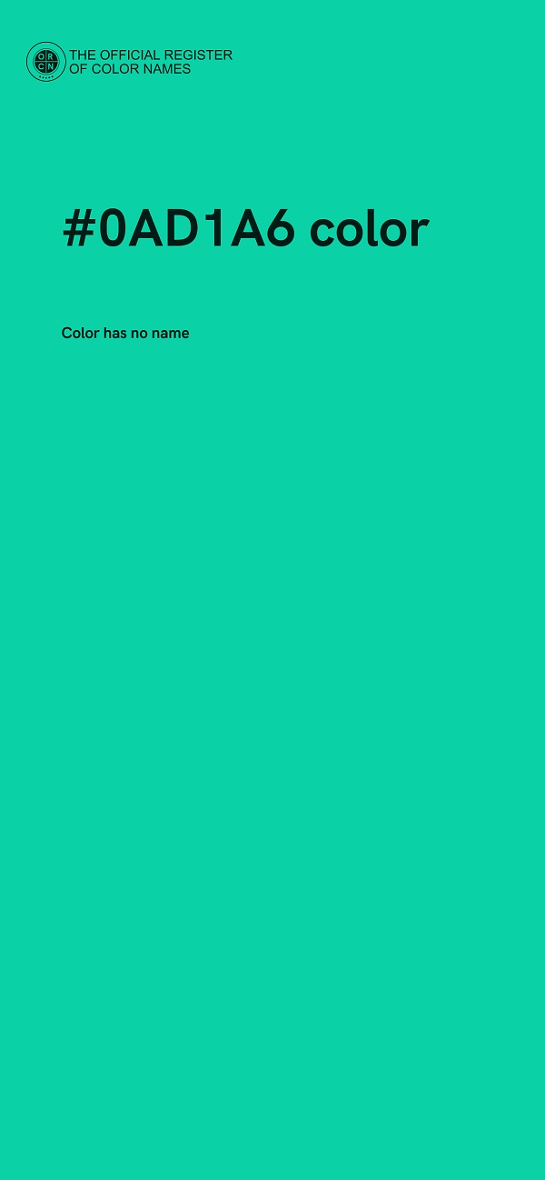 #0AD1A6 color image